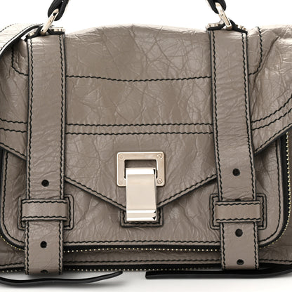 Proenza Schouler Paper Lambskin Tiny PS1 Plus Zip Satchel Dark Taupe 8 of 10