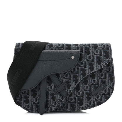 Christian Dior Oblique Saddle Messenger Pouch Blue 1 of 9