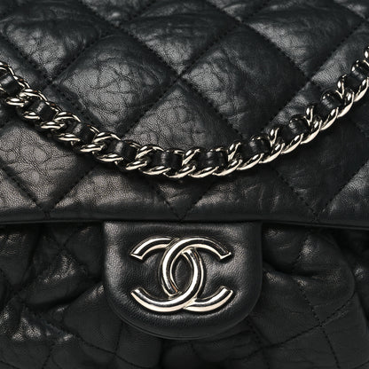 Chanel Washed Lambskin Quilted Medium Chain Around Messenger Black 8 of 10