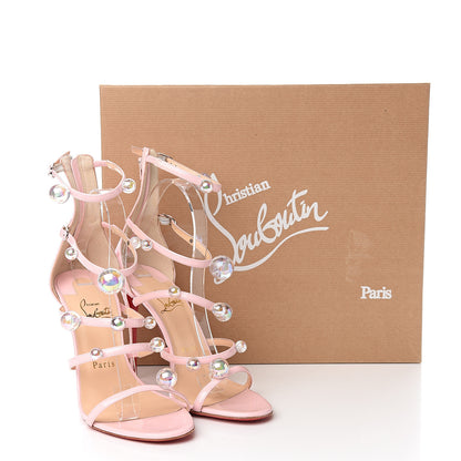 Christian Louboutin Patent Atonana 100 Sandals 38 Pompadour 8 of 8