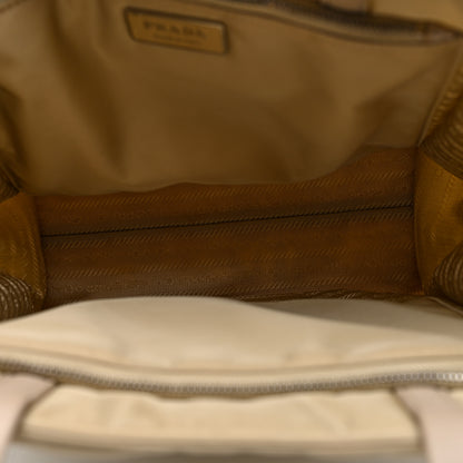 Prada Tessuto Nylon Saffiano Tote Beige 4 of 8