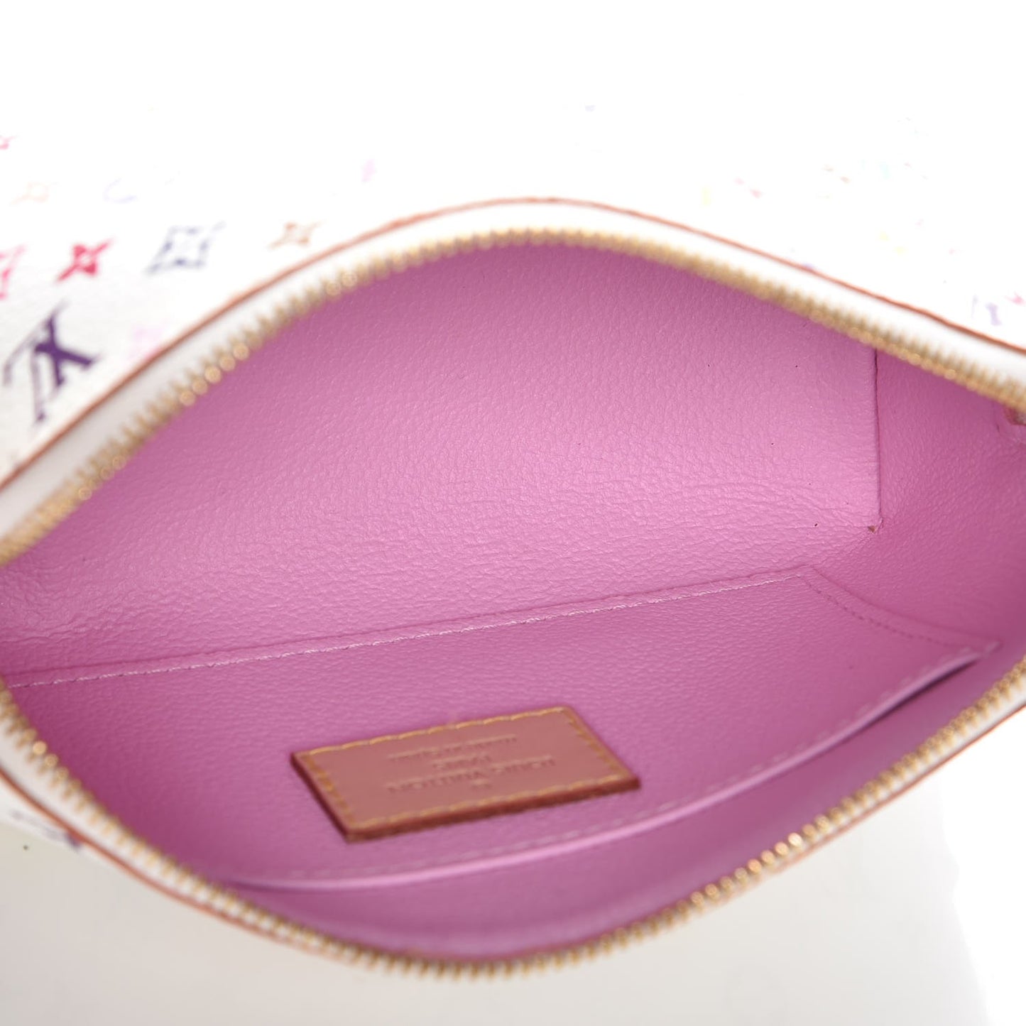 Monogram Multicolor Cosmetic Pouch White Litchi