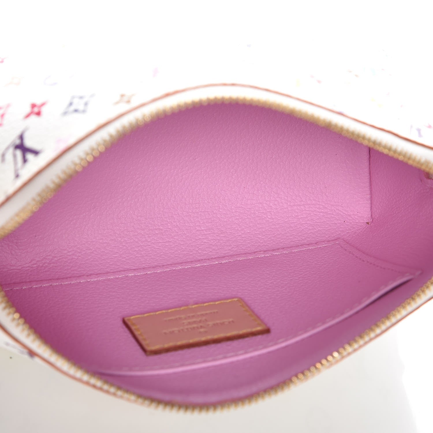Louis Vuitton Monogram Multicolor Cosmetic Pouch White Litchi 6 of 8