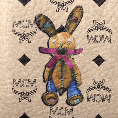 MCM Visetos Rabbit Passport Holder Beige 4 of 4