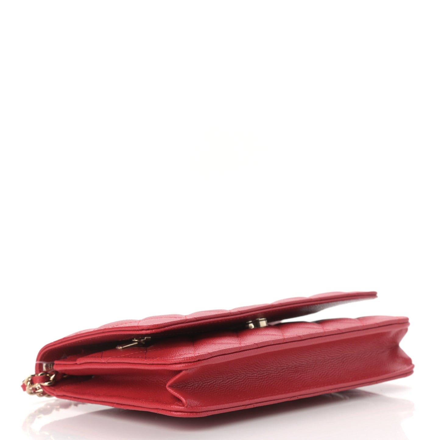 Caviar Quilted Wallet On Chain WOC Red