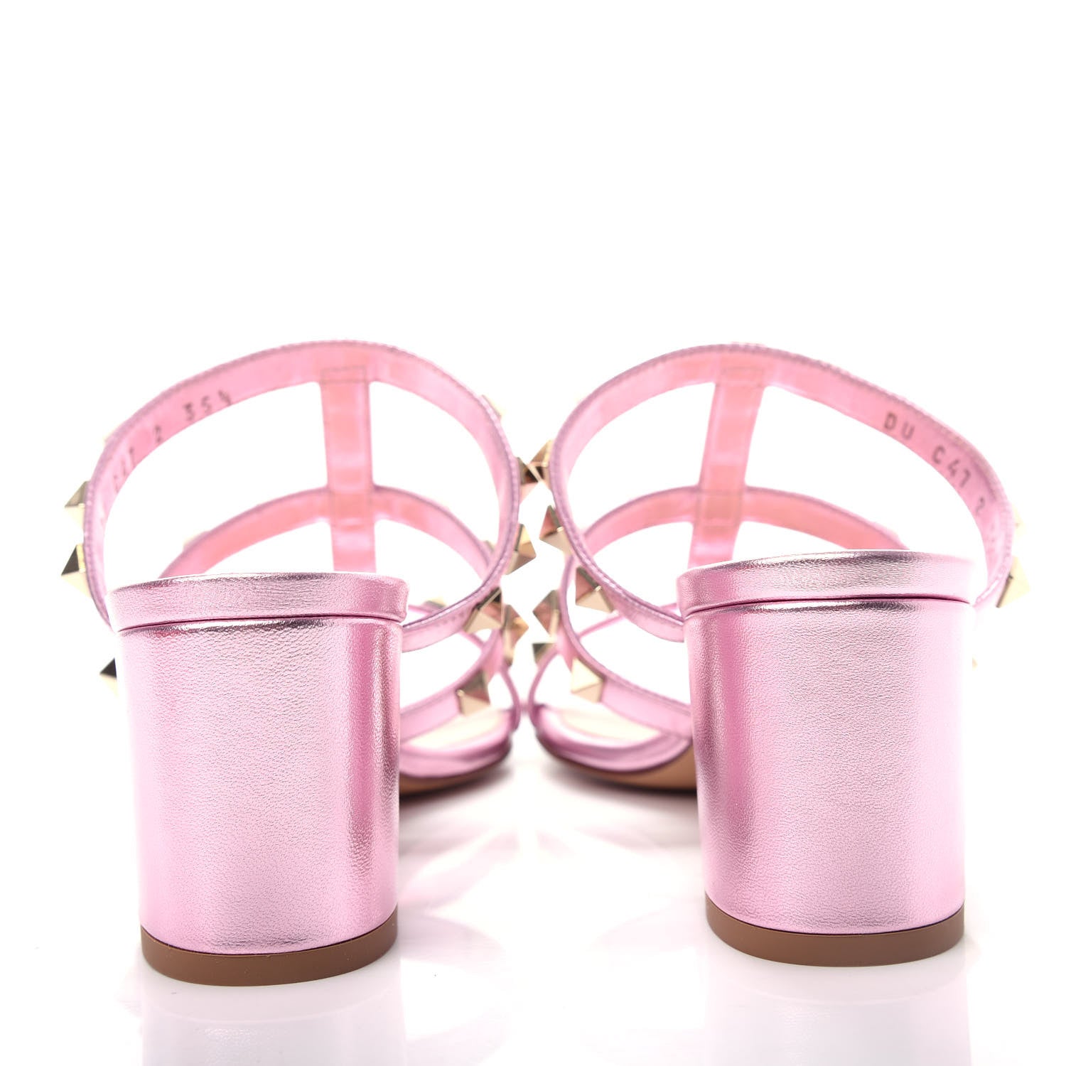 Valentino Garavani Metallic Nappa Rockstud 60mm Caged Slide Sandals 35.5 Giacinto 7 of 11