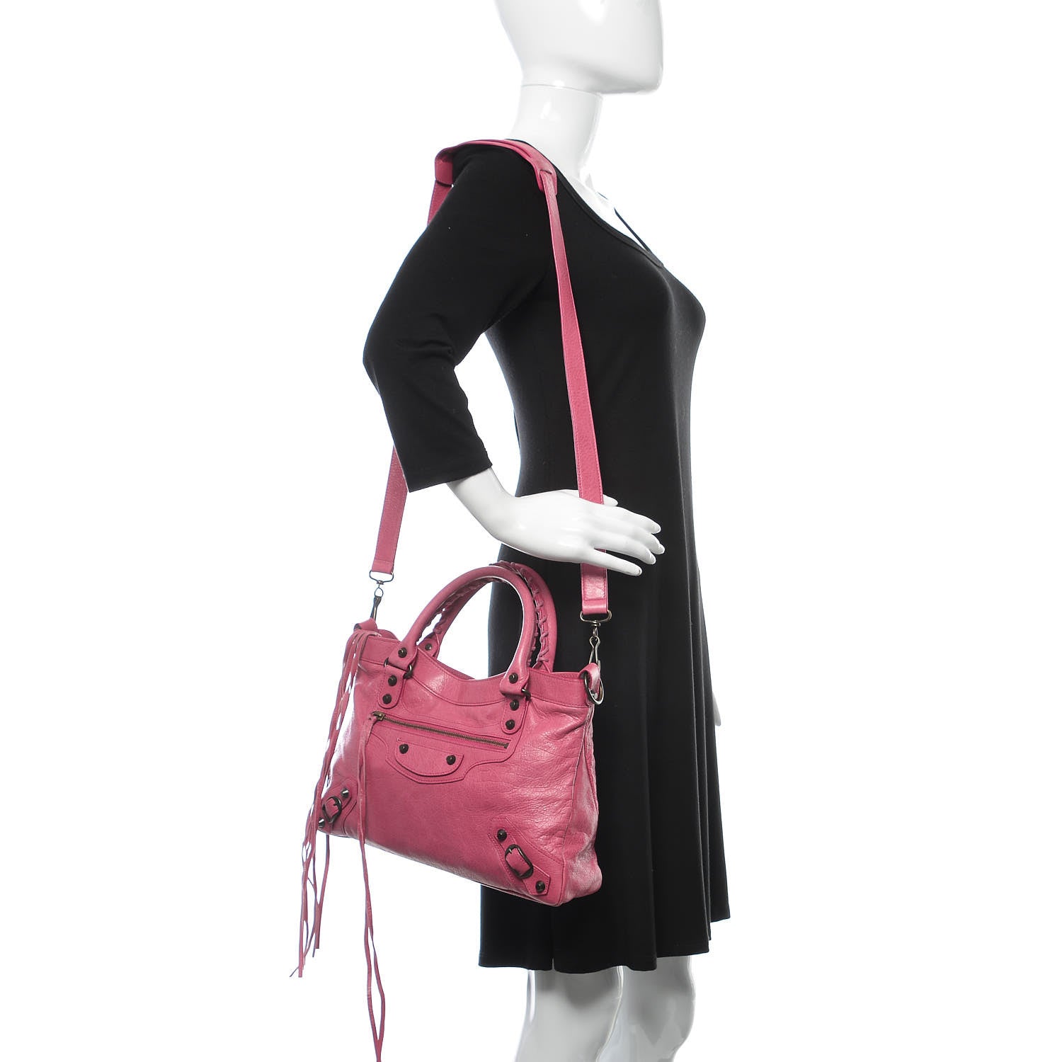 Balenciaga Agneau Classic Hardware Town Cyclamen Fucsia 2 of 10