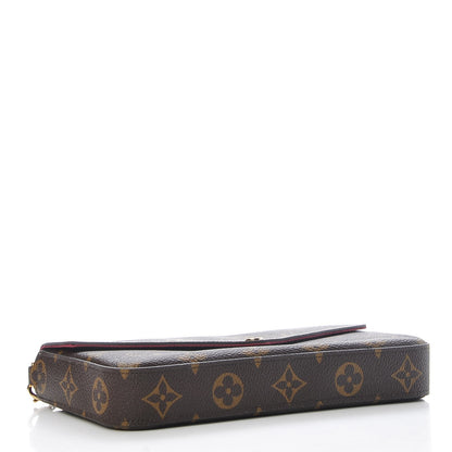 Louis Vuitton Monogram Pochette Felicie Chain Wallet Fuchsia 4 of 13