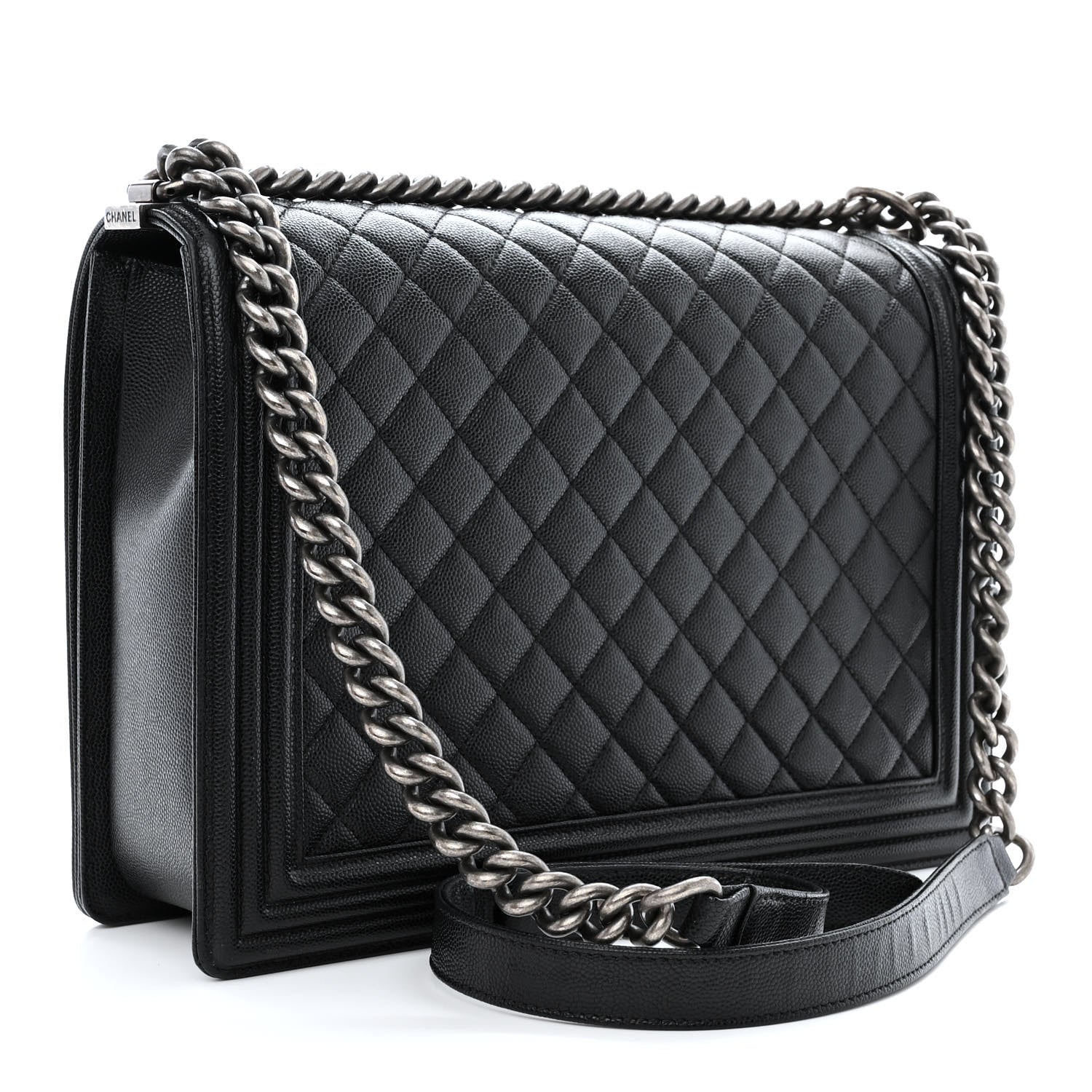 Chanel Caviar Quilted Large Boy Flap Black 3 of 10