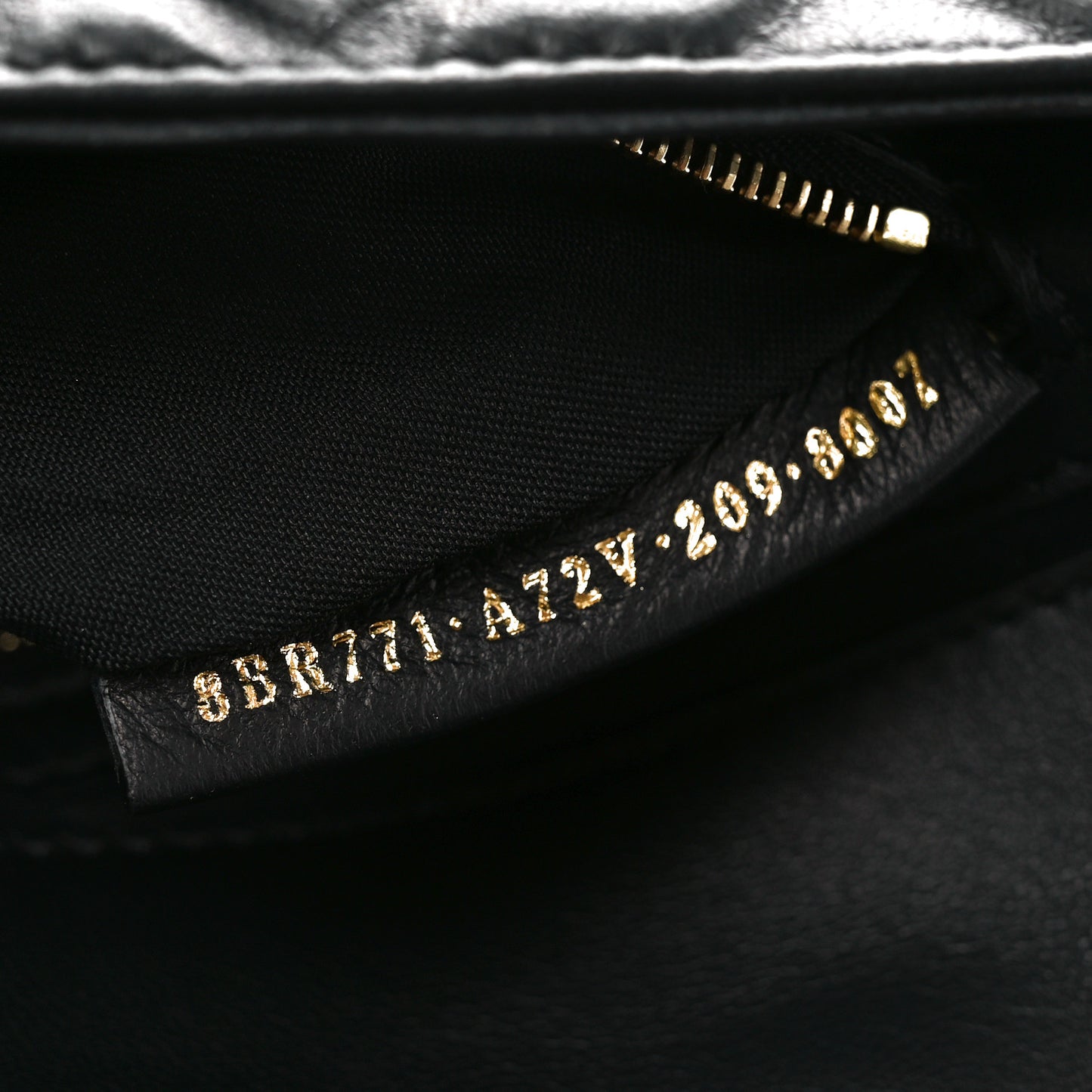 Nappa FF 1974 Embossed Large Baguette Black