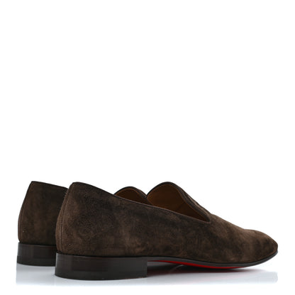 Christian Louboutin Veau Velours Mens Dandelion Flat Loafers 44 Arabica 4 of 8