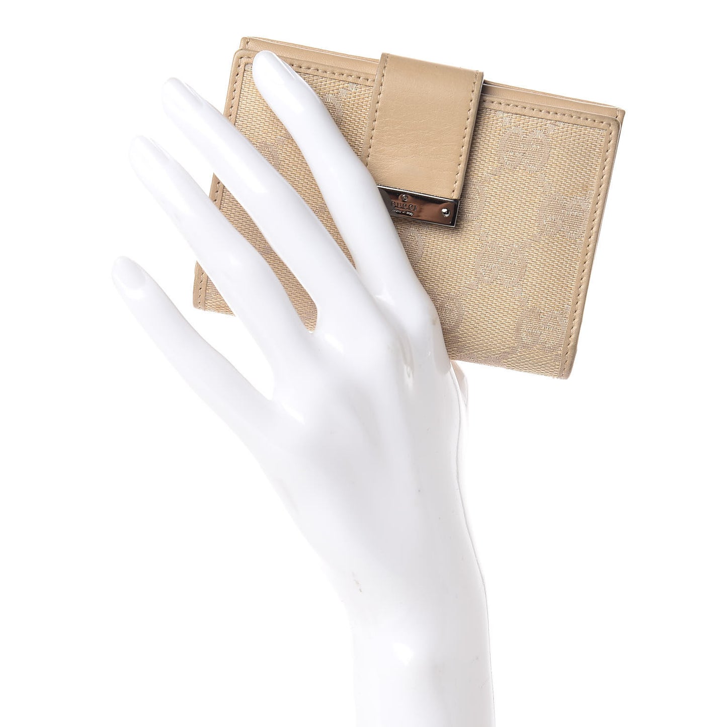Monogram Card Case Beige