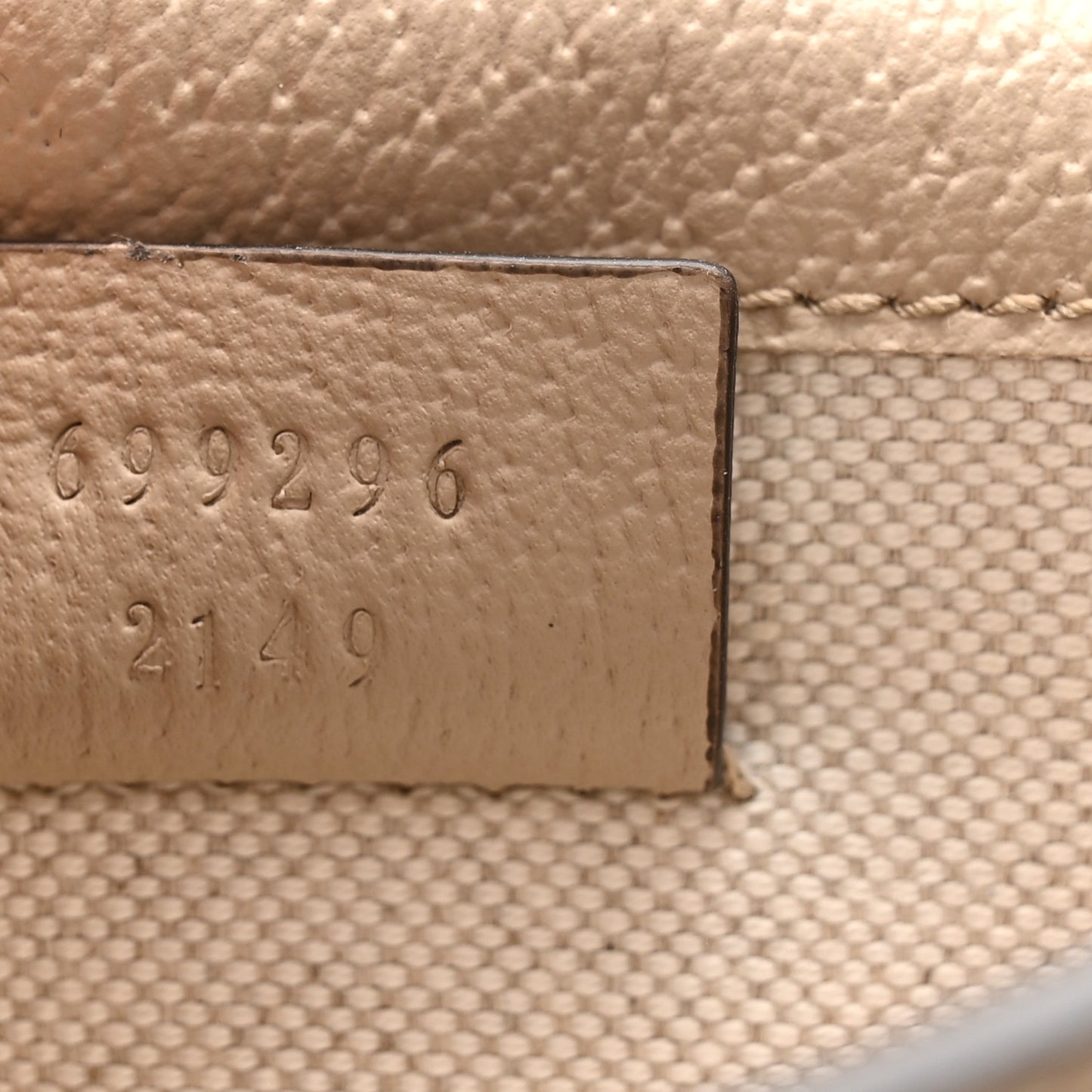 GG Supreme Monogram Textured Dollar Calfskin Mini Horsebit 1955 Shoulder Bag Beige Mystic White Oatmeal