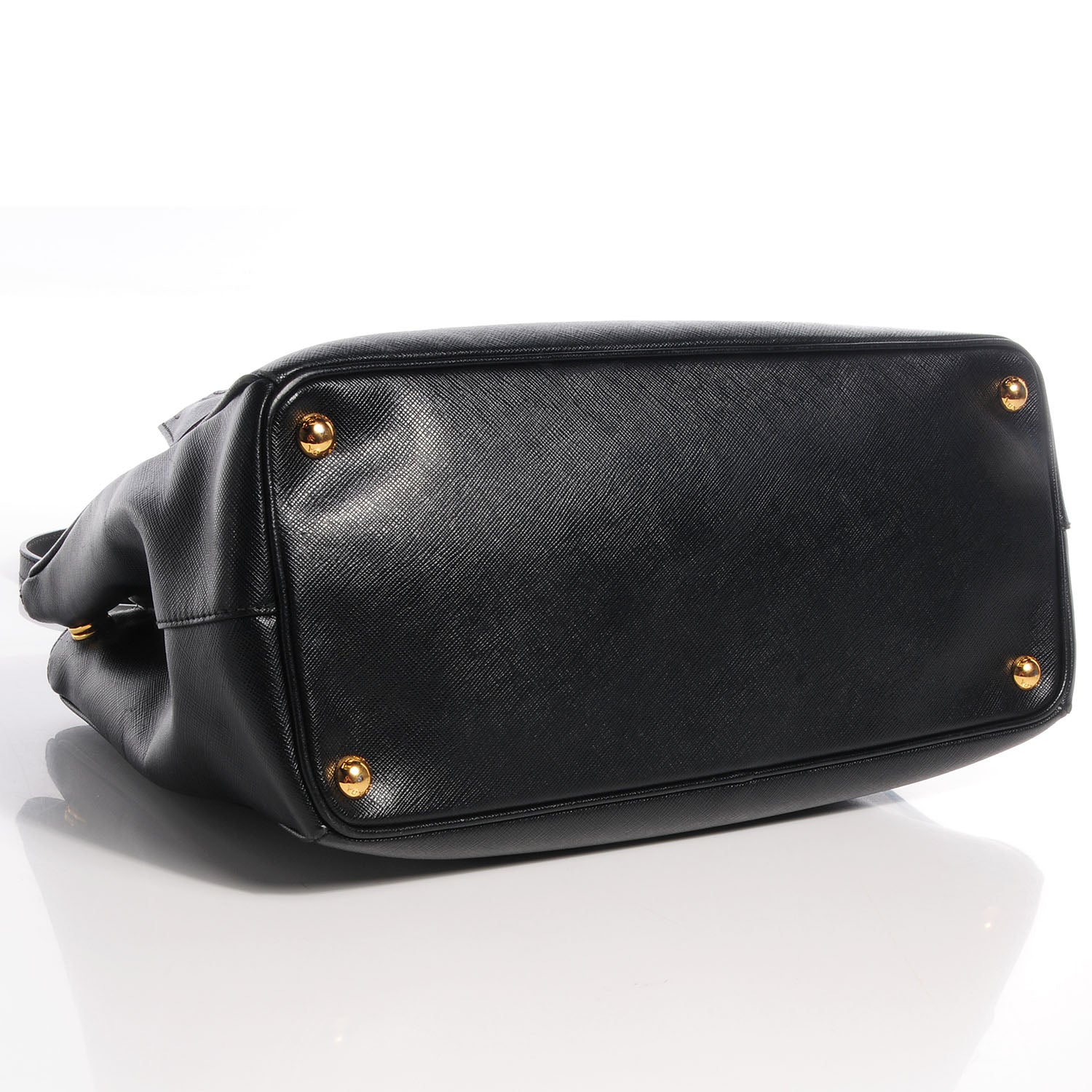 Prada Saffiano Lux Double Zip Medium Tote Nero Black 4 of 10