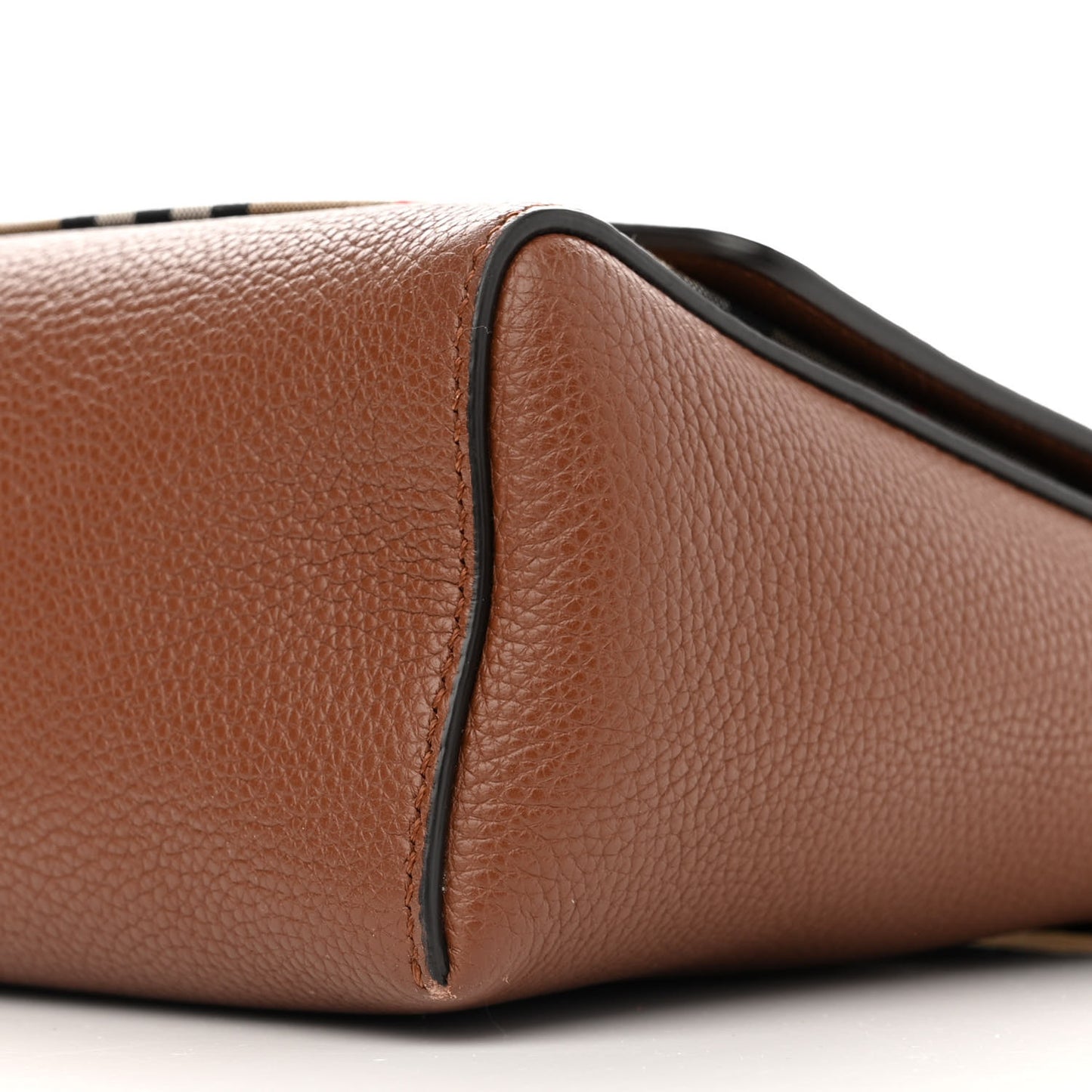 Calfskin Vintage Check Note Crossbody Bag Tan