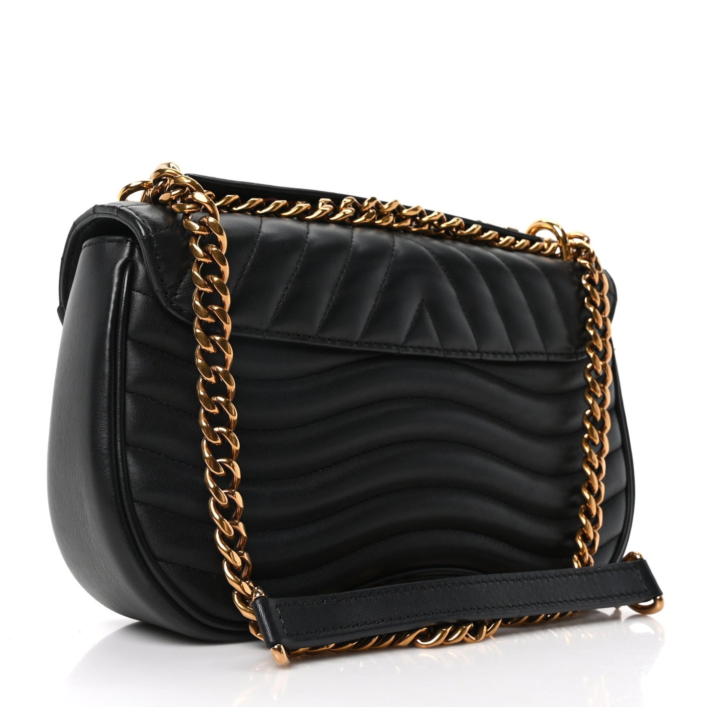 Calfskin New Wave Chain PM Black
