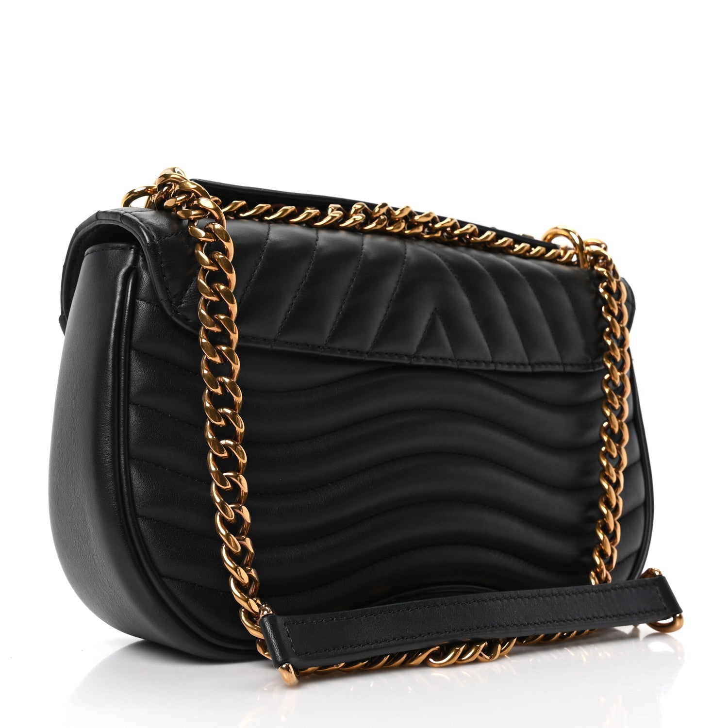 Louis Vuitton Calfskin New Wave Chain PM Black 3 of 9