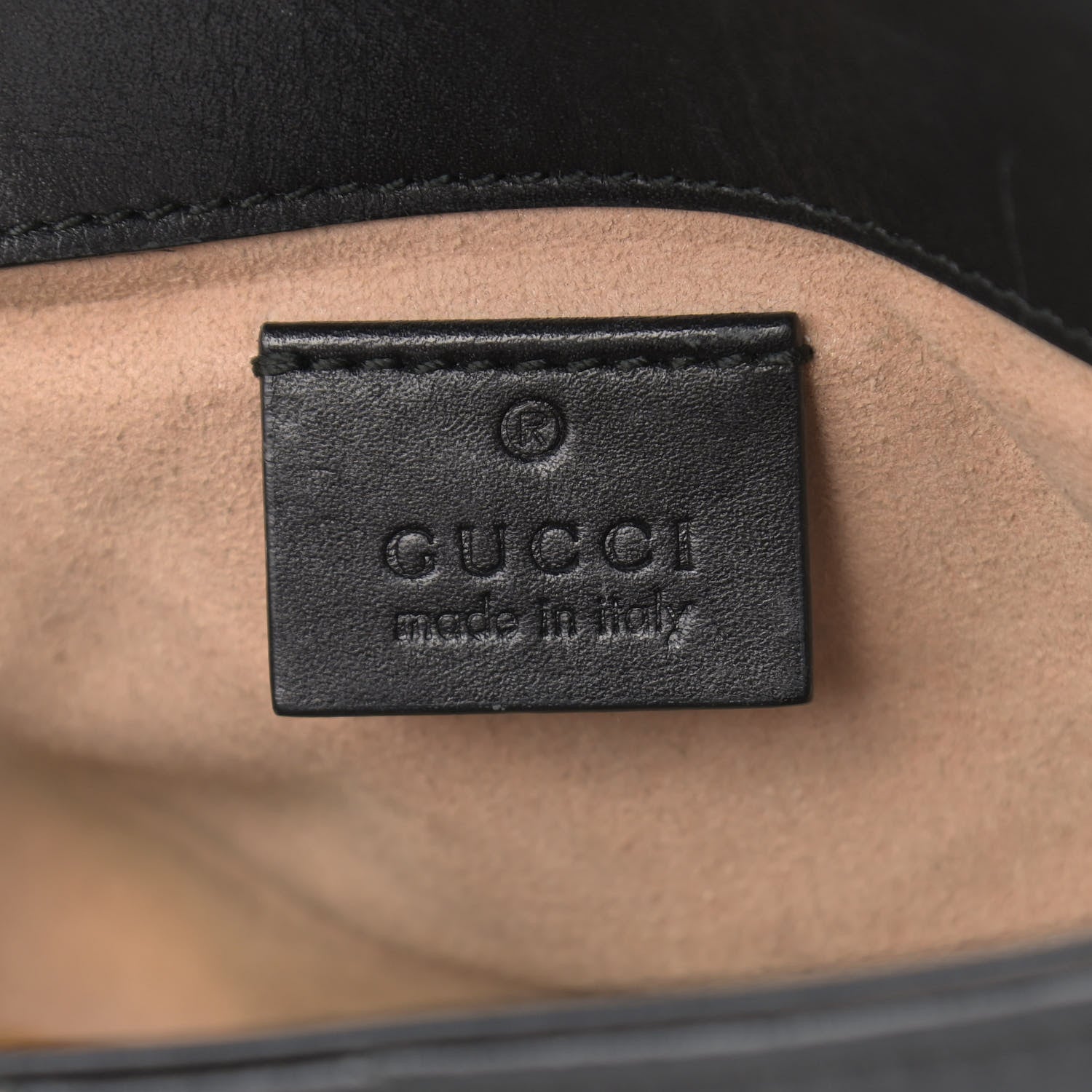 Gucci Calfskin Matelasse Super Mini GG Marmont Shoulder Bag Black 6 of 16