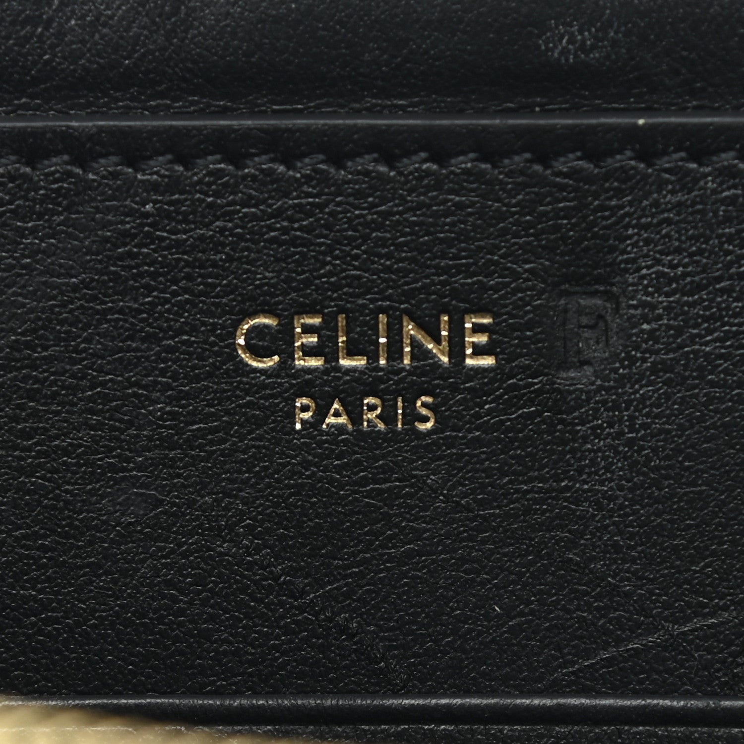 Celine Calfskin Quilted C Charm Pouch Black 5 of 7