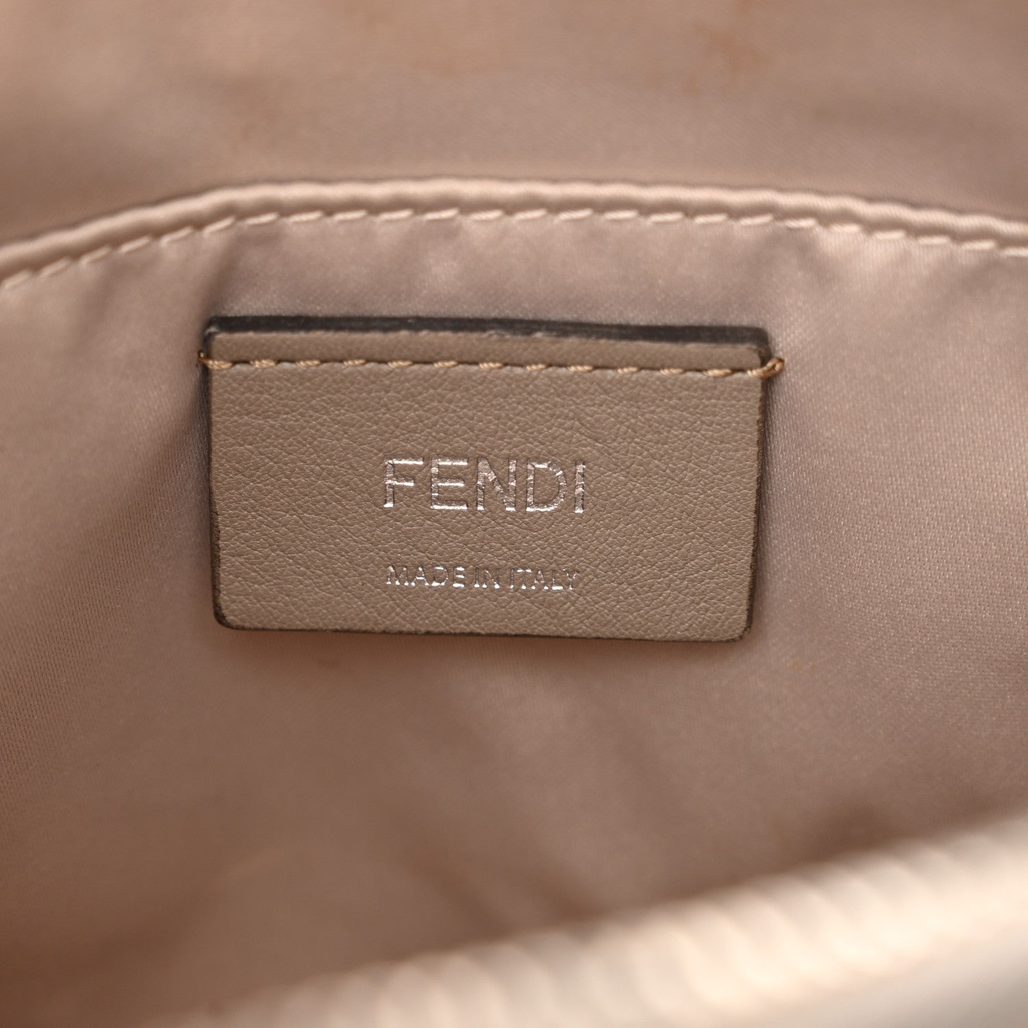 Fendi Shiny Nappa Crystal Croc Tail Mini By The Way Boston Bag Grigio Polvere 6 of 13