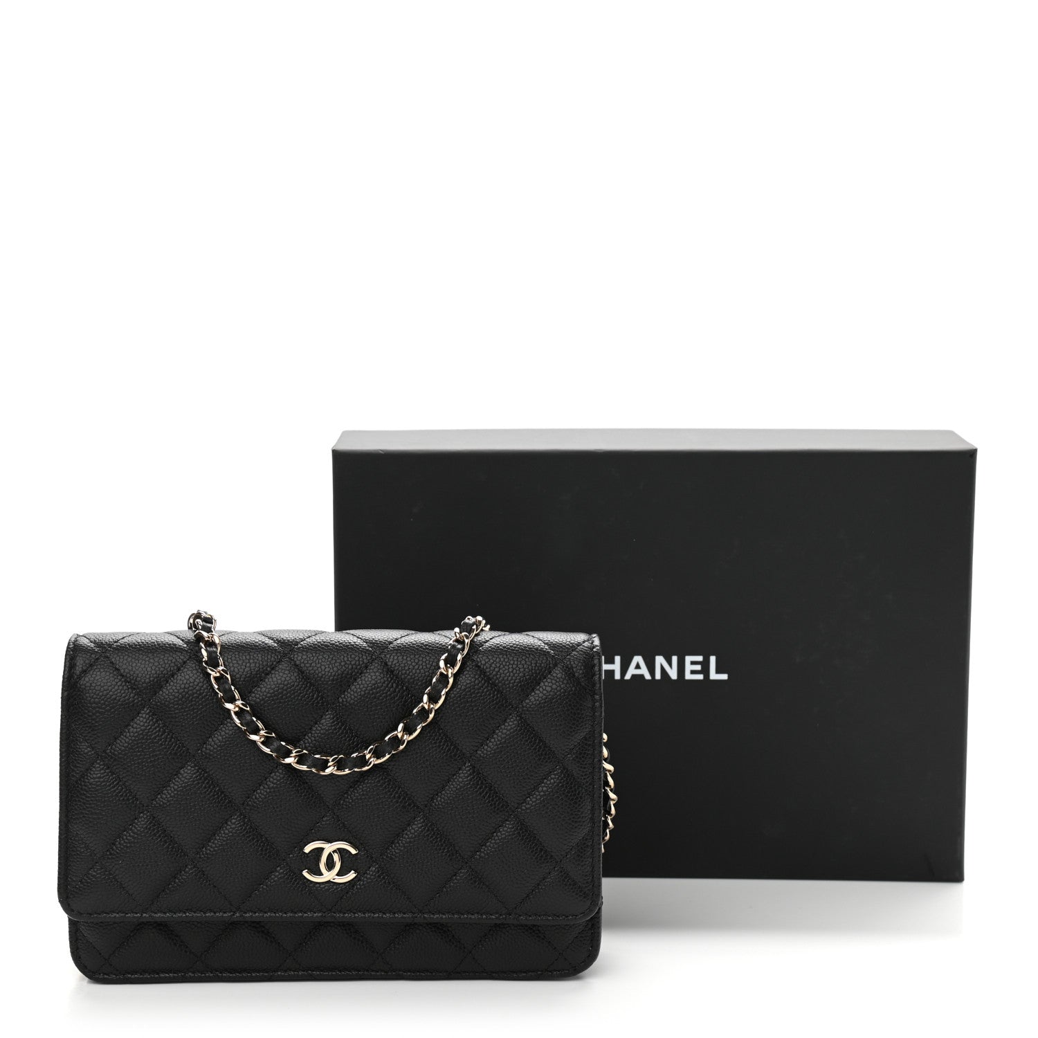 Chanel Caviar Quilted Tiny CC Wallet On Chain WOC Black 13 of 13