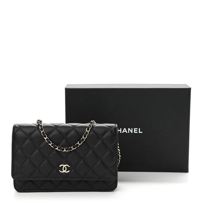Chanel Caviar Quilted Tiny CC Wallet On Chain WOC Black 13 of 13