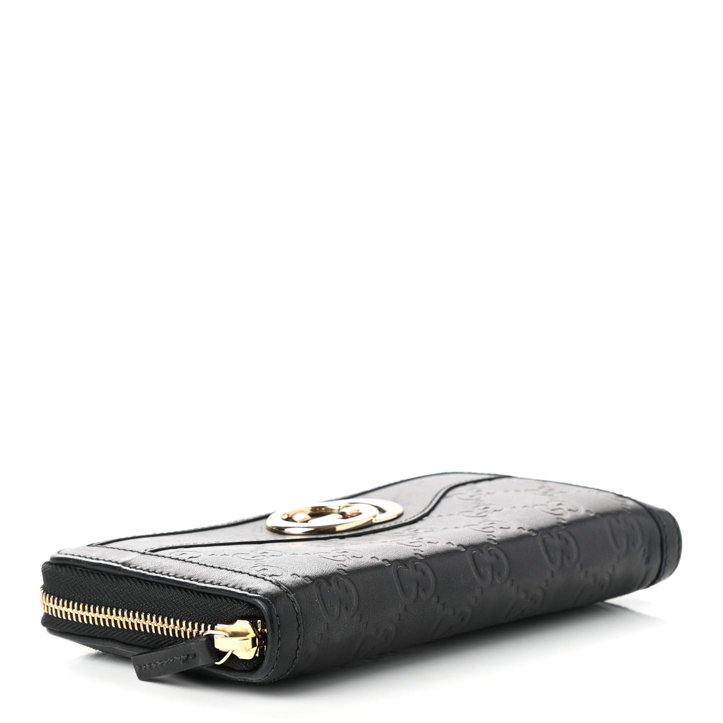 Guccissima Sukey Zip Around Wallet Black