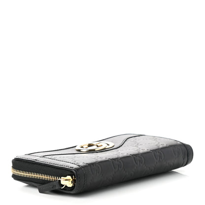 Gucci Guccissima Sukey Zip Around Wallet Black 4 of 8