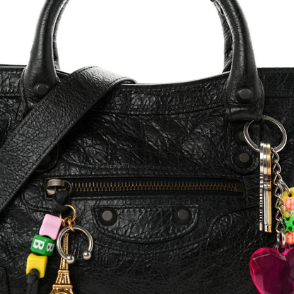 Balenciaga Agneau Arena Classic Hardware Charms Small Le City Black 8 of 10