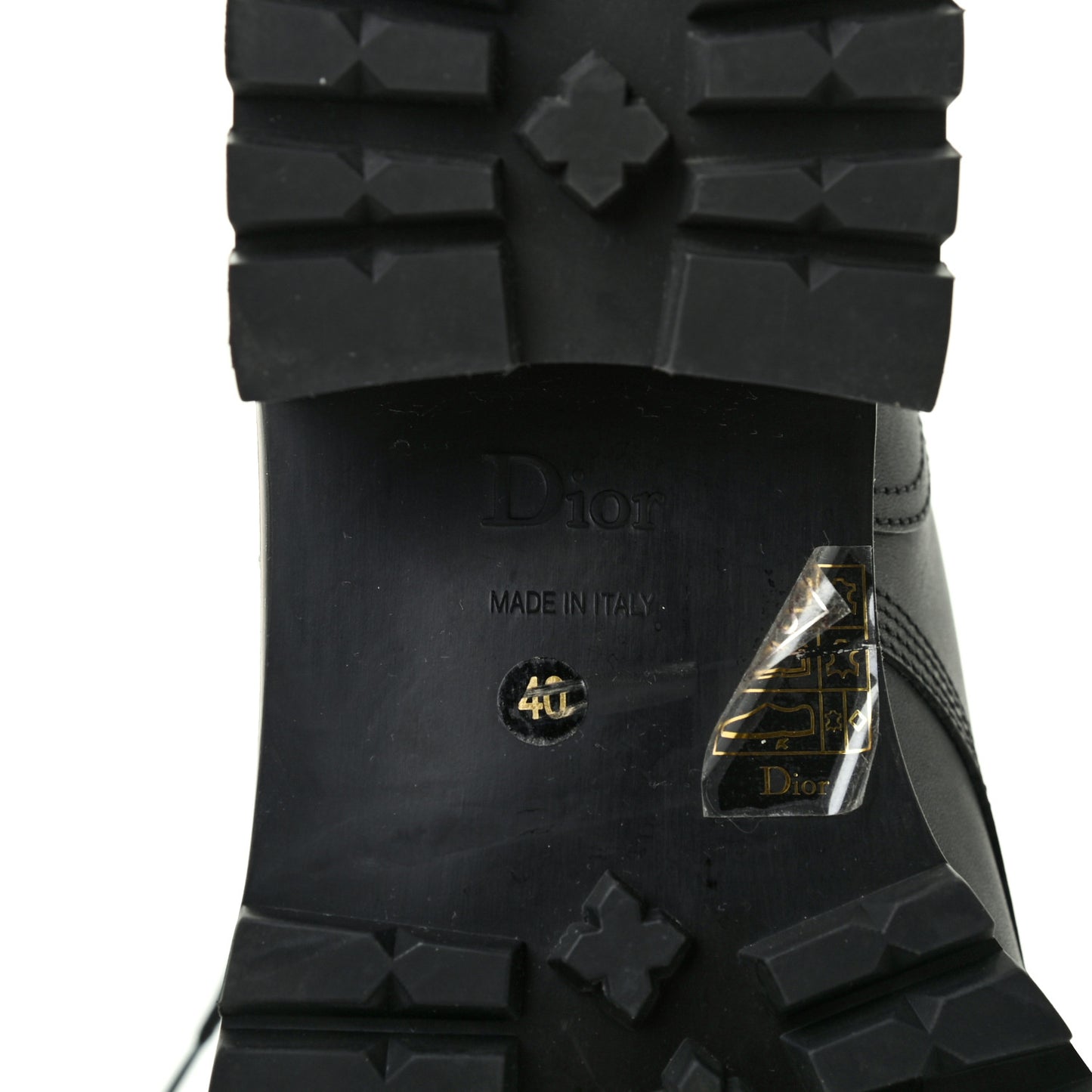 Calfskin Dior Quest 35mm Hiking Boots 40 Black