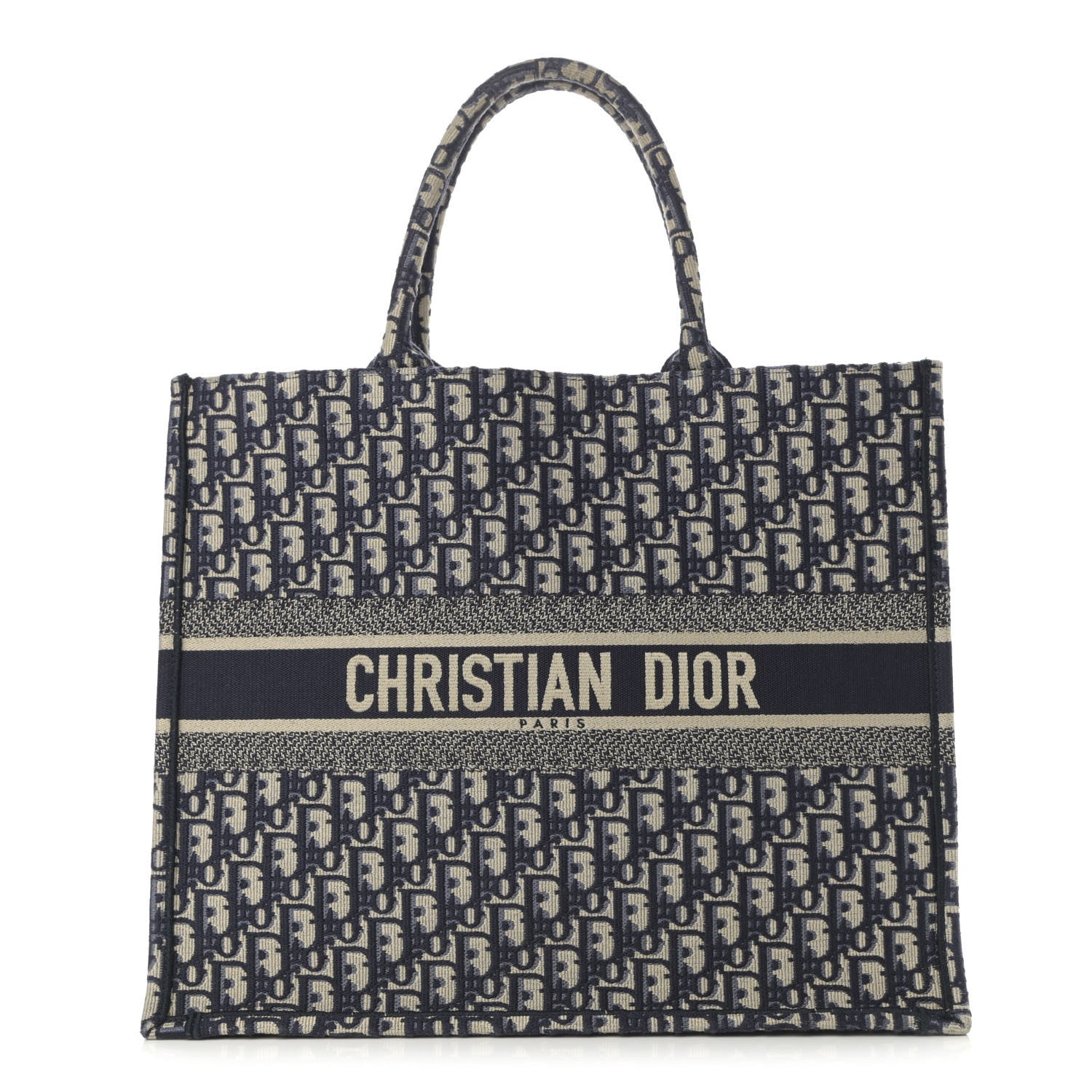 Christian Dior Oblique Large Book Tote Blue Multicolor 1 of 13