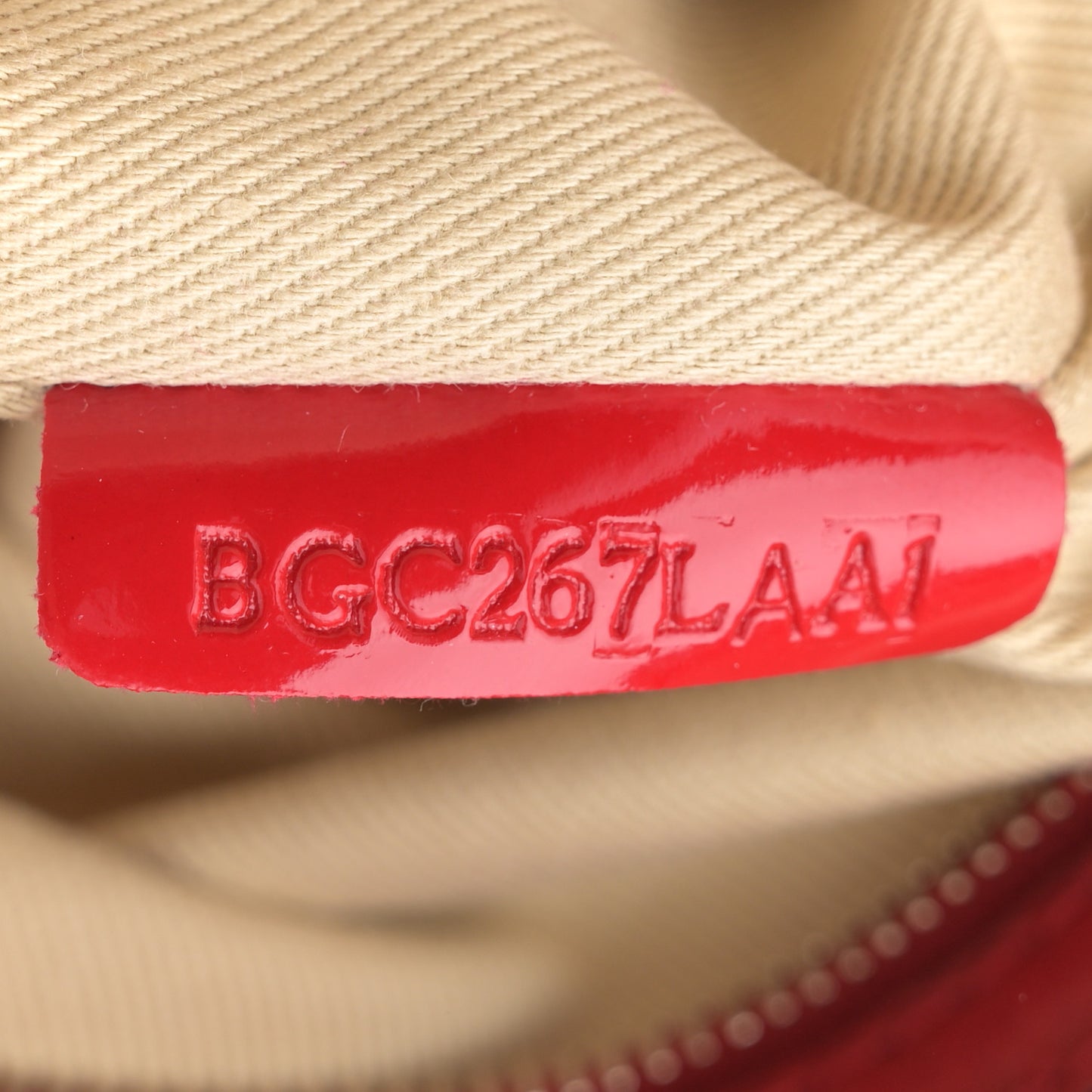 Patent Lacca Bow Dome Red