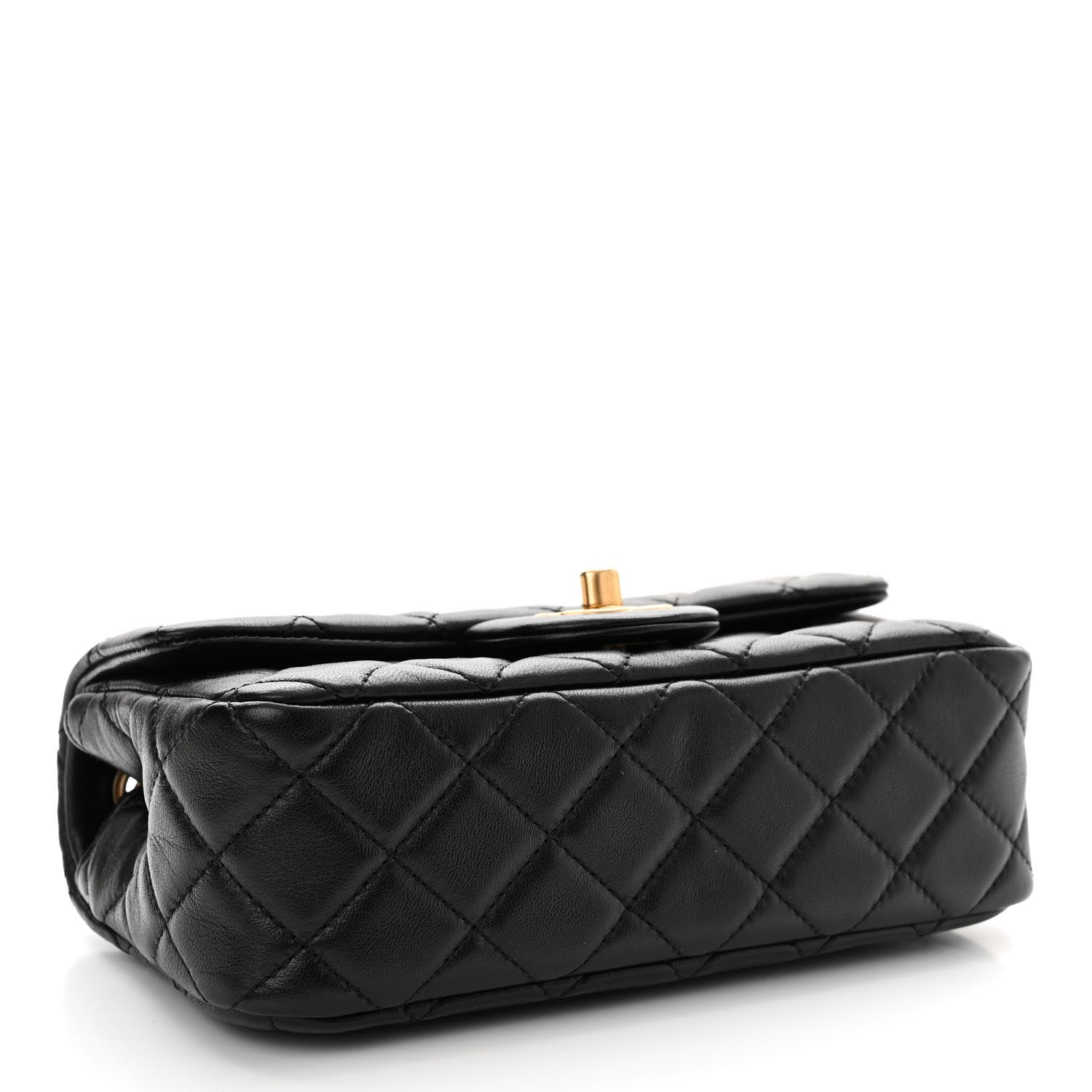 Chanel Lambskin Quilted Mini Rectangular Pearl Crush Flap Black 4 of 11