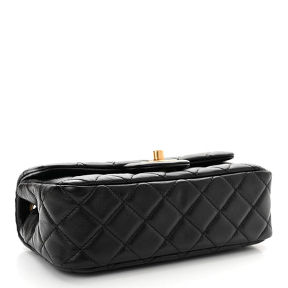 Chanel Lambskin Quilted Mini Rectangular Pearl Crush Flap Black 4 of 11