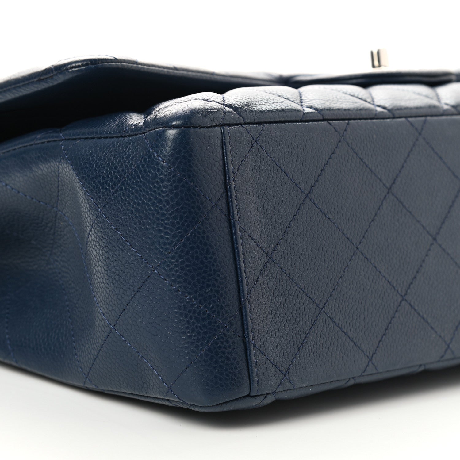 Chanel Caviar Quilted Maxi Double Flap Blue 8 of 11