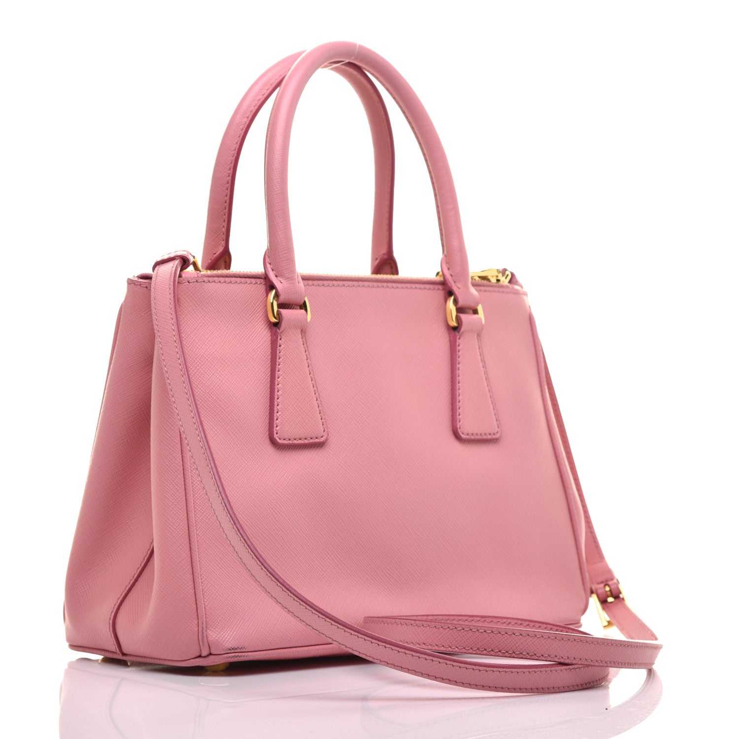 Prada Saffiano Mini Galleria Double Zip Tote Petalo 3 of 9