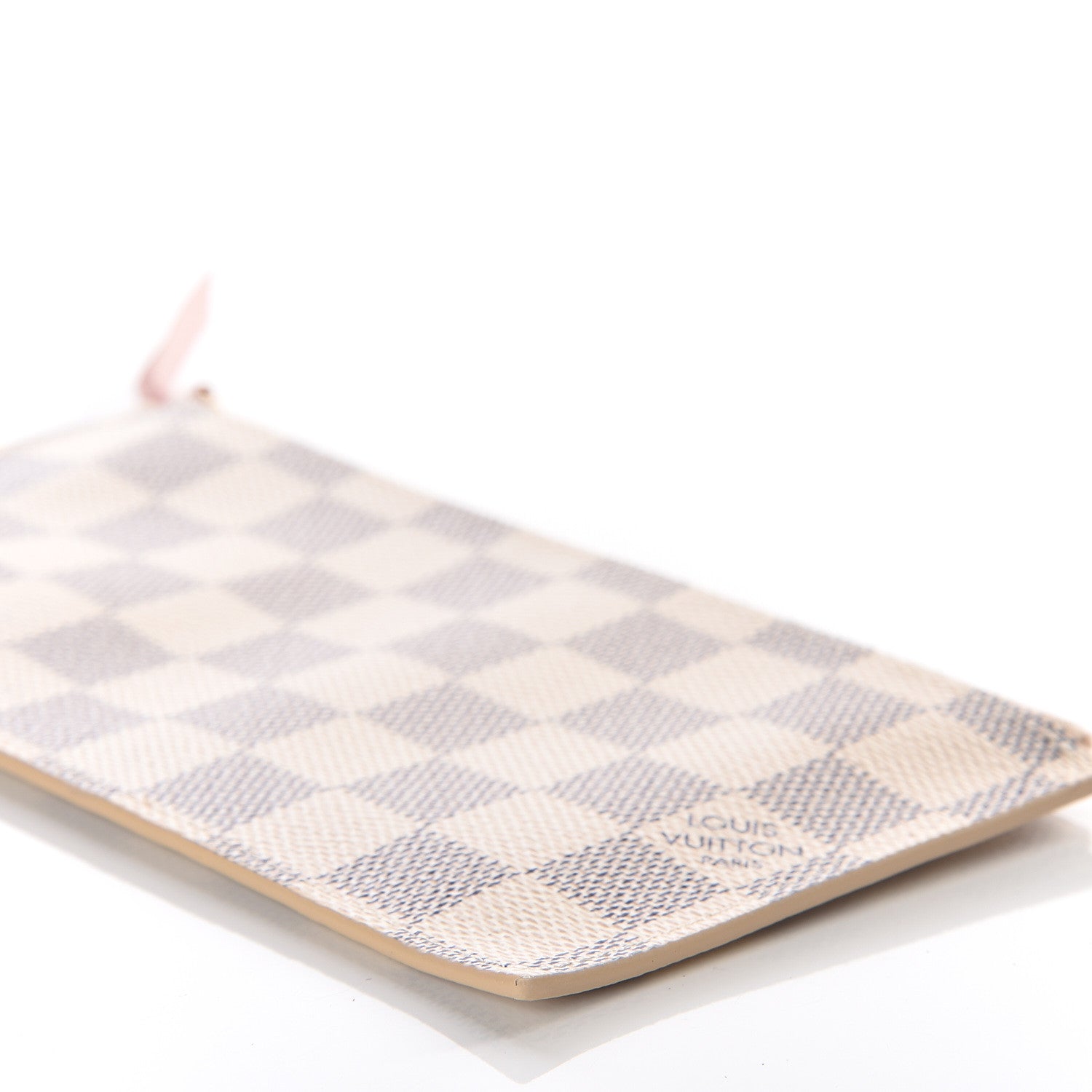 Louis Vuitton Damier Azur Felicie Chain Wallet Zippered Insert Rose Ballerine 6 of 9