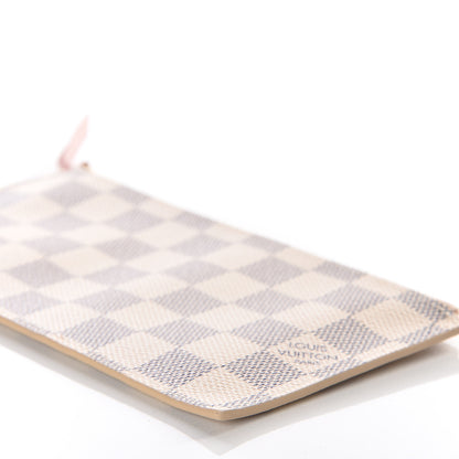 Louis Vuitton Damier Azur Felicie Chain Wallet Zippered Insert Rose Ballerine 6 of 9