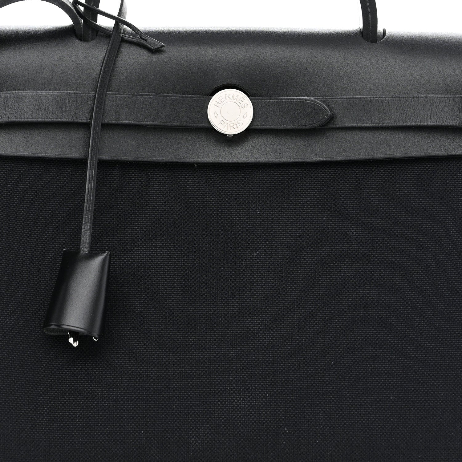 Hermes Military Toile Vache Hunter Herbag Zip Retourne 31 PM Black 10 of 13