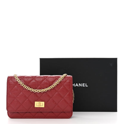 Chanel Aged Calfskin Quilted Reissue Wallet On Chain WOC Red 14 of 14