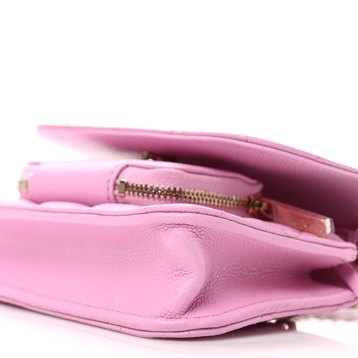 Caviar Quilted Business Affinity Clutch With Chain Flap Lilac