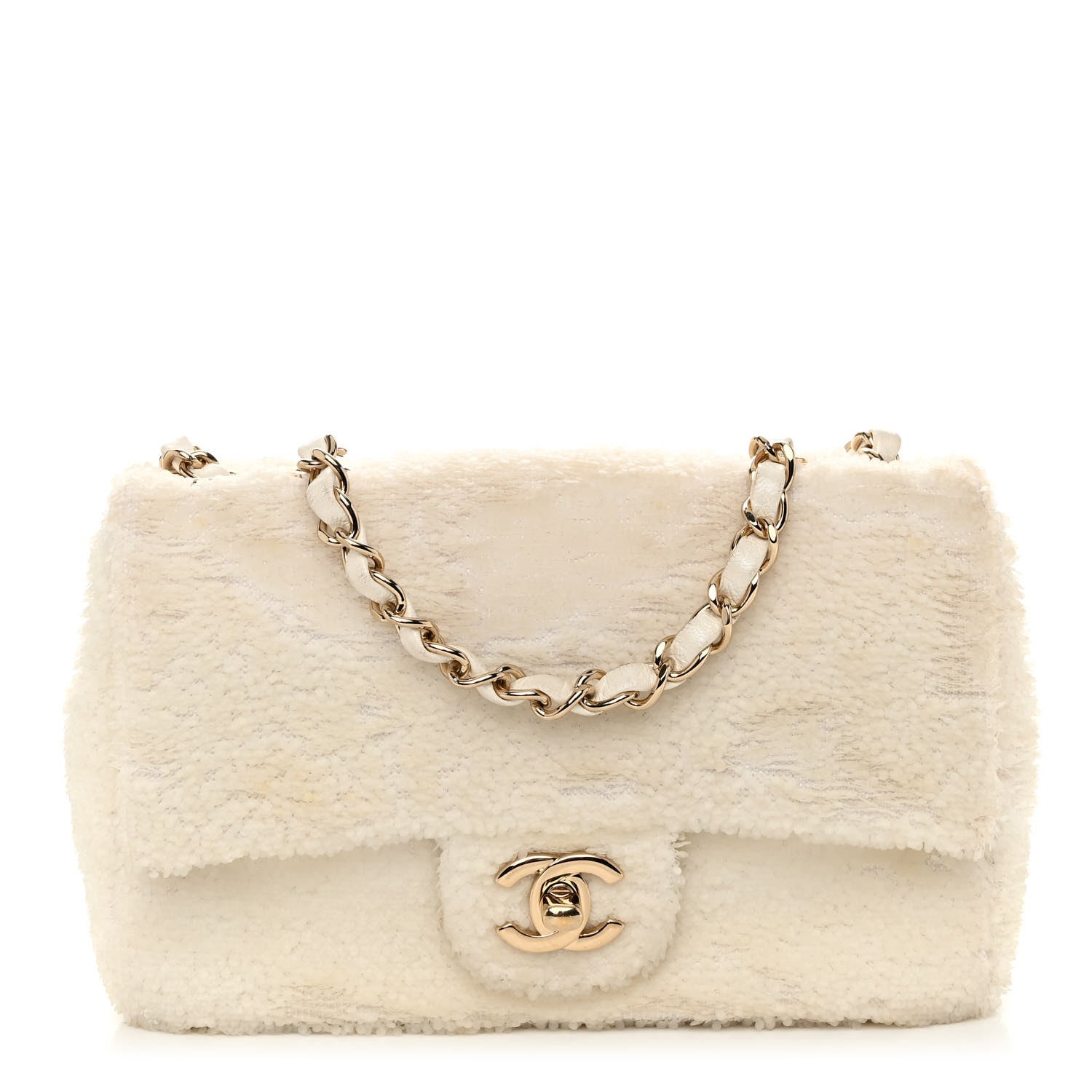 Chanel Sequin Mini Rectangular Flap White 1 of 11