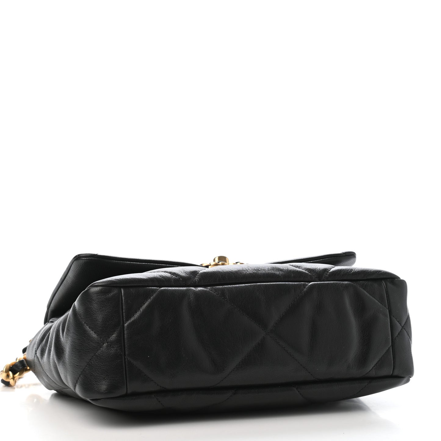 Goatskin Quilted Medium Chanel 19 Flap Black