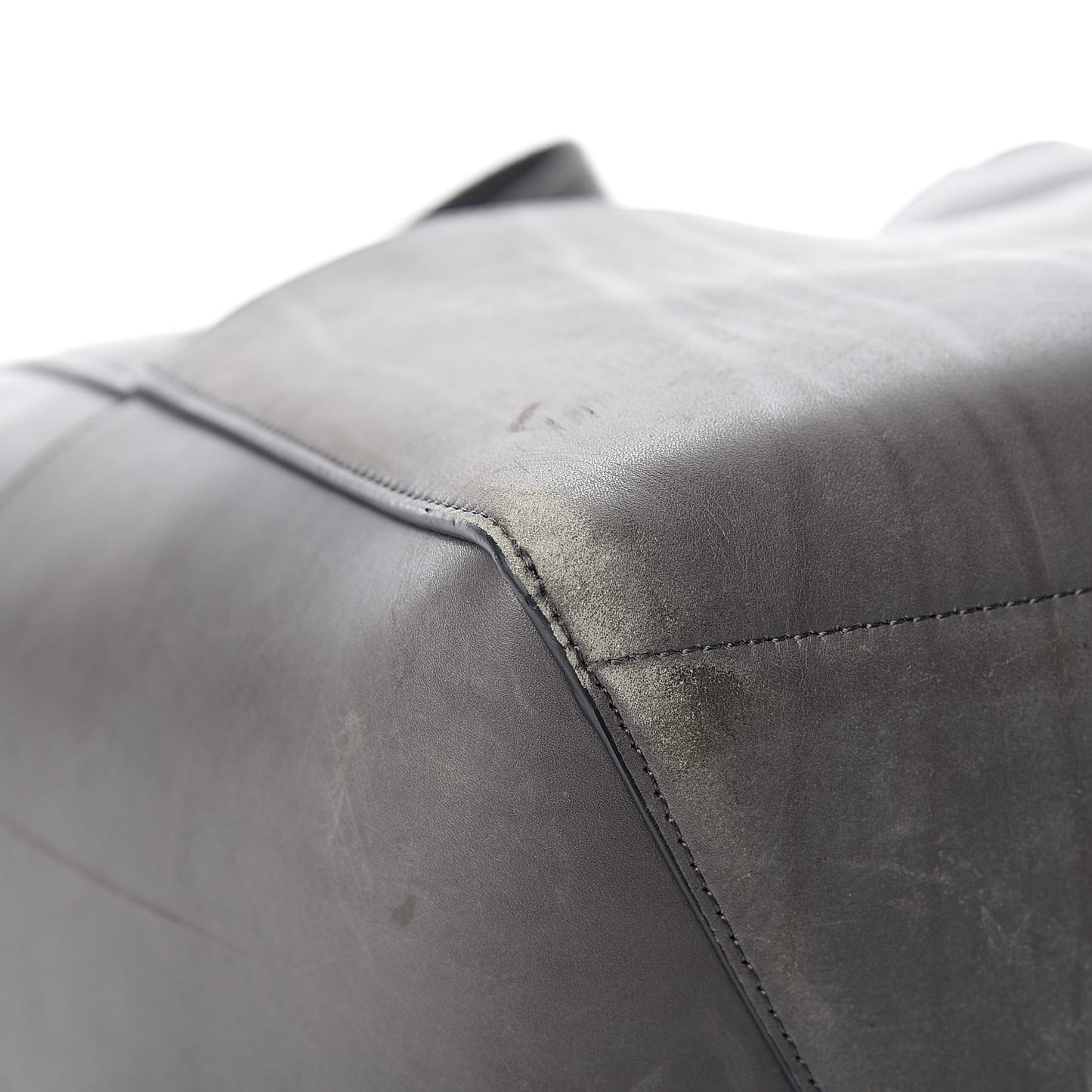 Smooth Calfskin Sangle Bucket Bag Grey