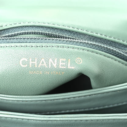 Chanel Lambskin Quilted Small Trendy CC Flap Dual Handle Bag Green 6 of 11