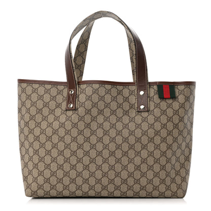 Gucci GG Plus Monogram Medium Signature Web Loop Tote Brown 1 of 14