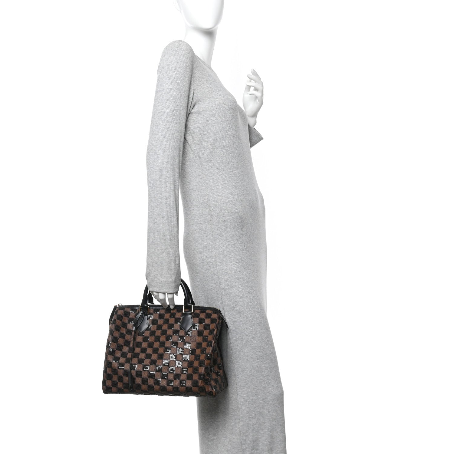 Louis Vuitton Damier Paillettes Speedy 30 Black 2 of 11