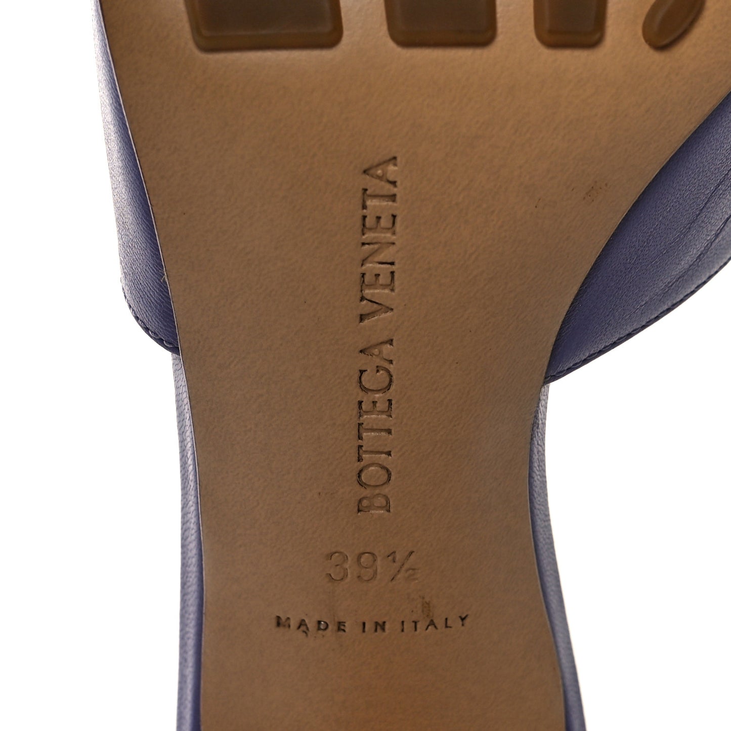 Lambskin Stretch Mule Sandals 39.5 Lavender