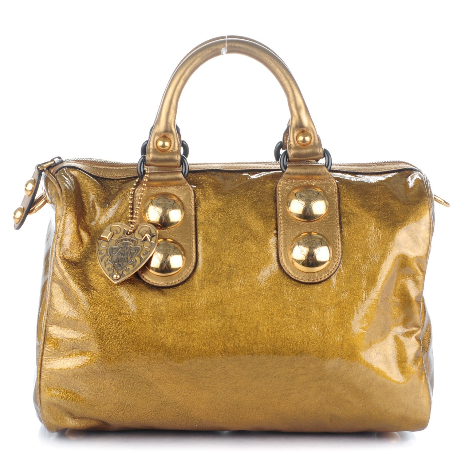 Gucci Patent Medium Babouska Boston Gold 1 of 8