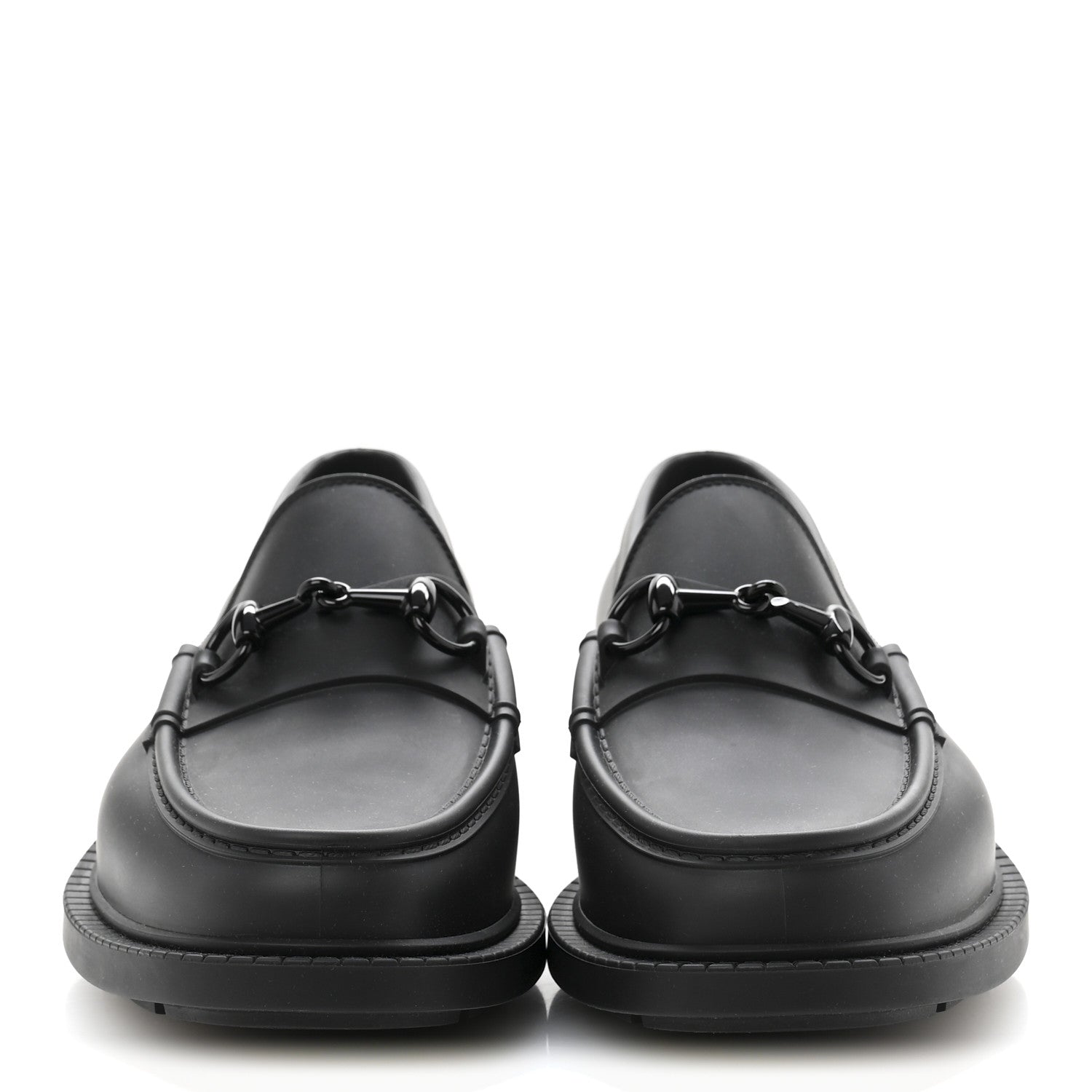 Gucci Rubber Enamel Horsebit Mens Loafers 9 Black 3 of 11